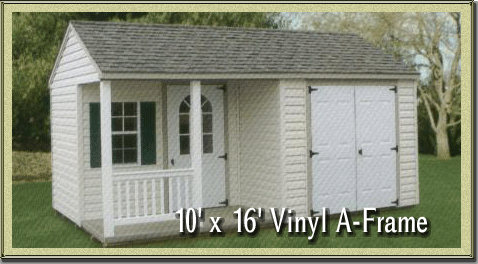 Yellow Siding with Green Metal Roofs